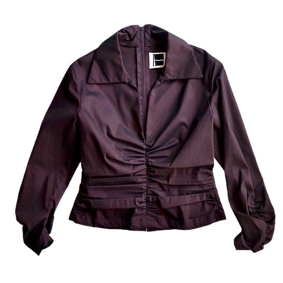 Tadashi Shoji Tops - Tadashi Shoji Formal Blouse Metallic Ruched Top 6